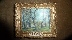 Dolls House Miniature Oil Painting Chestnut Trees at Louveciennes