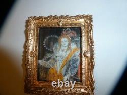 Dolls House Miniature Oil Painting Gloriana & The Rainbow, Elizabeth 1st