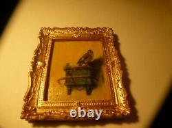 Dolls House Miniature Oil Painting, The Goldfinch