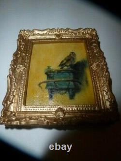 Dolls House Miniature Oil Painting, The Goldfinch