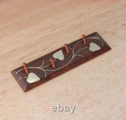 Dolls House Miniature Peg Rail Hammered Brass Design 112 OOAK PigeonOak