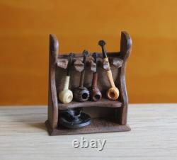 Dolls House Miniature Pipe Rack Rare 112 OOAK By Artist PigeonOak