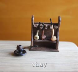 Dolls House Miniature Pipe Rack Rare 112 OOAK By Artist PigeonOak