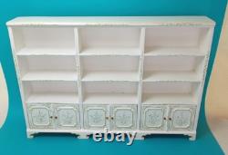 Dolls House Miniature QUALITY LARGE WHITE SHOP DISPLAY UNIT HAND PAINTED FLOWERS