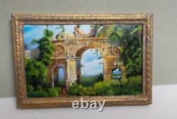 Dolls House Miniature REAL PAINTING BY BARBARA WILSON ROMAN RUINS