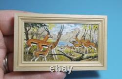Dolls House Miniature REAL PAINTING BY CHRIS SPARROW KITCH 70's