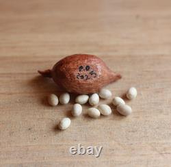 Dolls House Miniature Red Hen Chicken Egg Bowl 112 Rare OOAK By PigeonOak