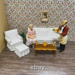 Dolls House Miniature Resin Wood Accessories 112 scale Resin Butler with Chees