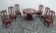 Dolls House Miniature Rosewood And Mother Of Pearl Table And Chairs 1-12th Scale