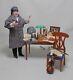 Dolls House Miniature Sherlock Holmes Inspired Filled Table And Chair (b)