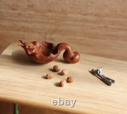 Dolls House Miniature Squirrel Bowl And Nutcracker 112 By Artist PigeonOak