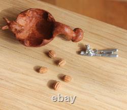 Dolls House Miniature Squirrel Bowl And Nutcracker 112 By Artist PigeonOak