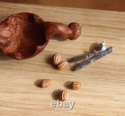 Dolls House Miniature Squirrel Bowl And Nutcracker 112 By Artist PigeonOak