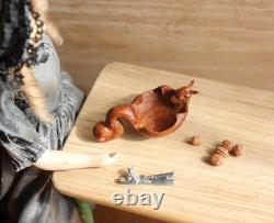 Dolls House Miniature Squirrel Bowl And Nutcracker 112 By Artist PigeonOak