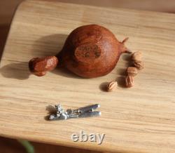 Dolls House Miniature Squirrel Bowl And Nutcracker 112 By Artist PigeonOak