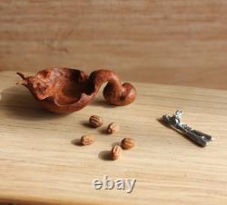 Dolls House Miniature Squirrel Bowl And Nutcracker 112 By Artist PigeonOak