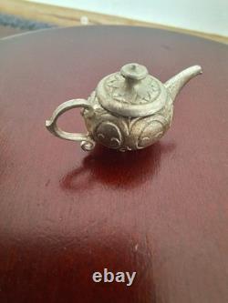 Dolls House Miniature Tea Pot + Bird foot miniatures Sterling Silver 112