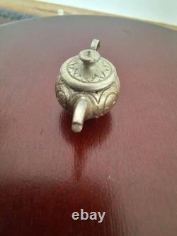 Dolls House Miniature Tea Pot + Bird foot miniatures Sterling Silver 112