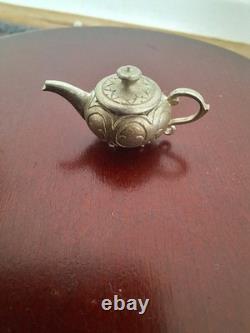 Dolls House Miniature Tea Pot + Bird foot miniatures Sterling Silver 112