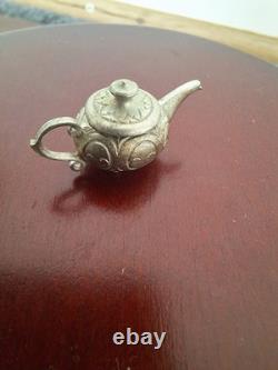 Dolls House Miniature Tea Pot + Bird foot miniatures Sterling Silver 112