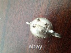 Dolls House Miniature Tea Pot + Bird foot miniatures Sterling Silver 112