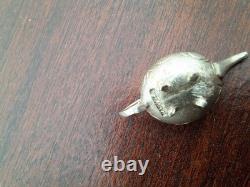 Dolls House Miniature Tea Pot + Bird foot miniatures Sterling Silver 112
