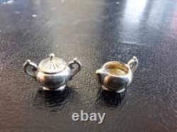 Dolls House Miniature Tea Pot + Bird foot miniatures Sterling Silver 112