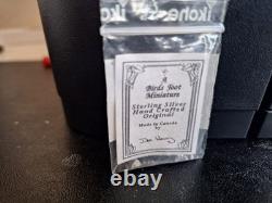 Dolls House Miniature Tea Pot + Bird foot miniatures Sterling Silver 112