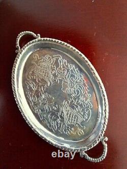 Dolls House Miniature Tea Tray Sterling Silver 112