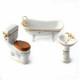 Dolls House Miniature Victorian Rose Bathroom Low Flush 112 Scale Reutter
