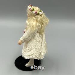 Dolls House Miniature Vintage 112 Porcelain Girl Doll UK Artisan Jan Clarke