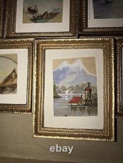 Dolls House Miniature Water Colours, Quite Lovely. All Framed With Provenance