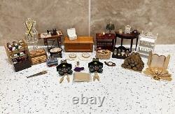 Dolls House Miniatures 112th Scale Mixed Furniture & Accessories 30 + Piece Set