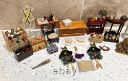 Dolls House Miniatures 112th Scale Mixed Furniture & Accessories 30 + Piece Set