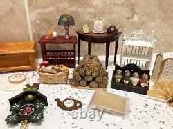 Dolls House Miniatures 112th Scale Mixed Furniture & Accessories 30 + Piece Set