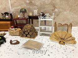 Dolls House Miniatures 112th Scale Mixed Furniture & Accessories 30 + Piece Set