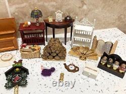 Dolls House Miniatures 112th Scale Mixed Furniture & Accessories 30 + Piece Set