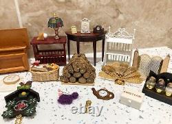 Dolls House Miniatures 112th Scale Mixed Furniture & Accessories 30 + Piece Set