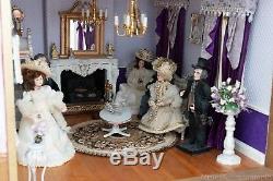 Dolls House / Palace Lovingly Created With Custom Built Cabinet