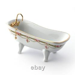 Dolls House Porcelain Bath Victorian Rose Reutter 112 Scale Jaspers Miniatures