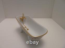 Dolls House Porcelain Bath Victorian Rose Reutter 112 Scale Jaspers Miniatures