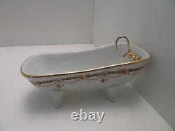 Dolls House Porcelain Bath Victorian Rose Reutter 112 Scale Jaspers Miniatures