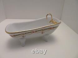 Dolls House Porcelain Bath Victorian Rose Reutter 112 Scale Jaspers Miniatures
