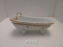 Dolls House Porcelain Bath Victorian Rose Reutter 112 Scale Jaspers Miniatures