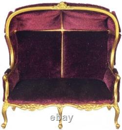 Dolls House Red Medieval Double Porter Chair JBM Miniature Hall Furniture 112