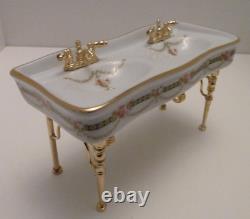 Dolls House Reutter Victorian Rose Double Sink Miniature 112th Scale Bathroom