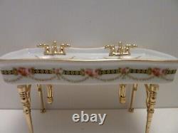Dolls House Reutter Victorian Rose Double Sink Miniature 112th Scale Bathroom
