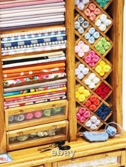 Dolls House Sewing Haberdashery Filled Wood Unit 112 Scale Miniature T2 tumdee