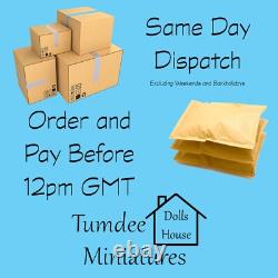 Dolls House Sewing Haberdashery Filled Wood Unit 112 Scale Miniature T2 tumdee