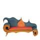 Dolls House Show Timber Setee Jbm Miniature Walnut Sofa Living Room Furniture